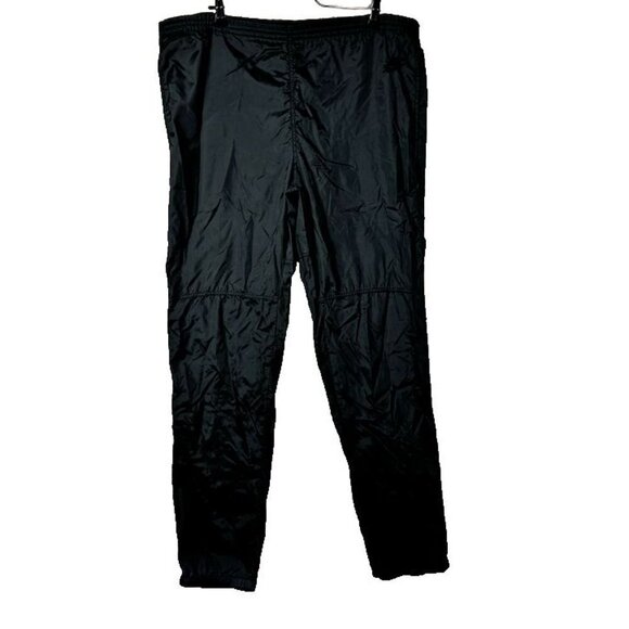 Vintage Nike Black Windbreaker Pants Straight-Leg Nylon Track Pants Embroidered - Picture 2 of 12